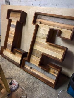 Bespoke Woodworking Wedding Letters